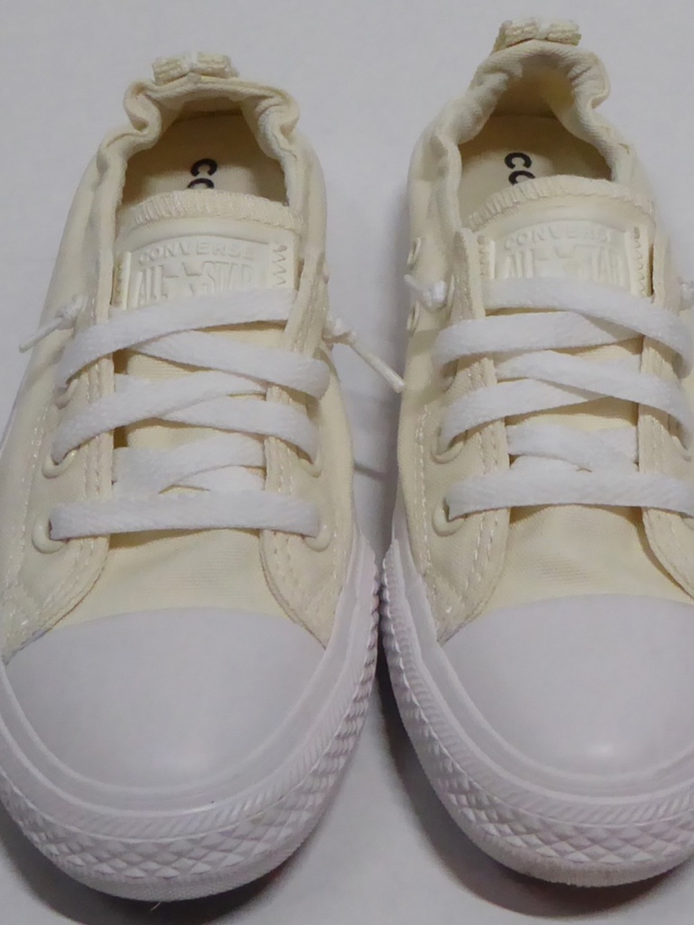 Converse Womens Chuck Taylor All Star Sneakers Canvas Cream Shoreline Webbed 7.5